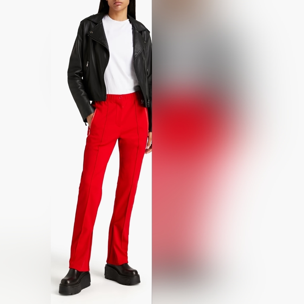 Authentic Dolce&Gabbana Logo-print Jersey Track Pants Red